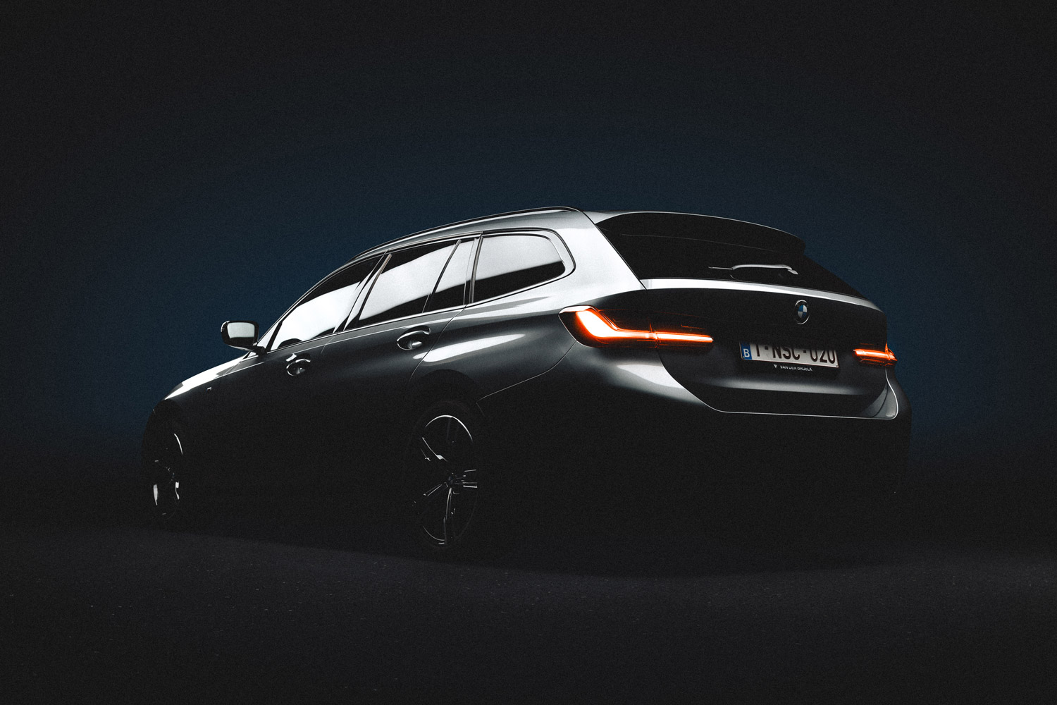 BMW 3 Touring - Light painting photography